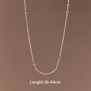 TrustDavis 925 Silver CZ Clavicle Necklace Wedding Party S925 Jewelry