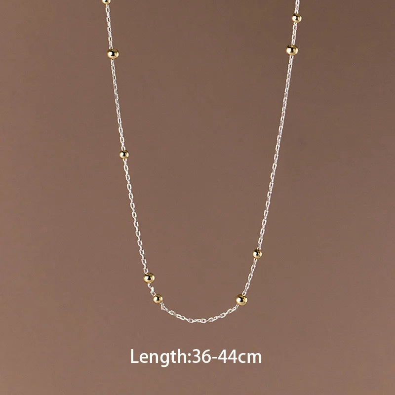 TrustDavis 925 Silver CZ Clavicle Necklace Wedding Party S925 Jewelry