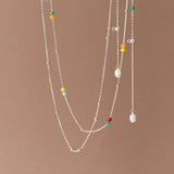 TrustDavis 925 Silver CZ Clavicle Necklace Wedding Party S925 Jewelry