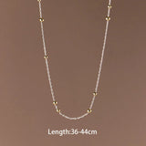 TrustDavis 925 Silver CZ Clavicle Necklace Wedding Party S925 Jewelry