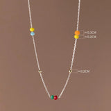 TrustDavis 925 Silver CZ Clavicle Necklace Wedding Party S925 Jewelry