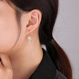 TrustDavis 925 Silver Geometric Stud Earring Women Party Gift LB480