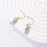 TrustDavis 925 Silver Geometric Stud Earring Women Party Gift LB480