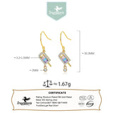 TrustDavis 925 Silver Geometric Stud Earring Women Party Gift LB480