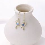 TrustDavis 925 Silver Geometric Stud Earring Women Party Gift LB480