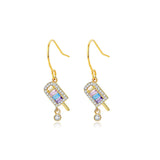 TrustDavis 925 Silver Geometric Stud Earring Women Party Gift LB480