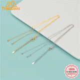 TrustDavis Sterling Silver Cross Chain Necklace DIY Jewelry HY186