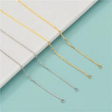 TrustDavis Sterling Silver Cross Chain Necklace DIY Jewelry HY186