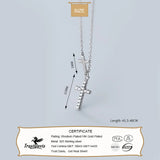 TrustDavis 925 Silver Cross CZ Pendant Necklace For Women