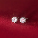 925 Sterling Silver Crown CZ Stone Stud Earrings for Women Girls Gift