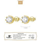 925 Sterling Silver Crown CZ Stone Stud Earrings for Women Girls Gift