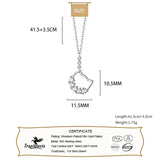 TrustDavis 925 Silver Cat Pendant Necklace for Daughter Girls Birthday