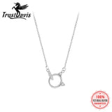 TrustDavis 925 Silver Cats Chain Necklace Women Lady Fine Jewelry Gift LB104