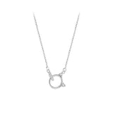 TrustDavis 925 Silver Cats Chain Necklace Women Lady Fine Jewelry Gift LB104