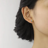 Real 925 Sterling Silver Bees Stud Earrings For Women Wedding Party S925 Earring