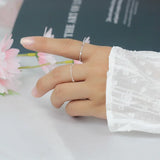 TrustDavis 925 Sterling Silver Chain Ring for Women Wedding Party