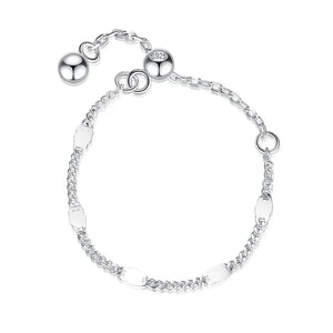 TrustDavis 925 Sterling Silver Chain Ring for Women Wedding Party