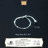 TrustDavis 925 Sterling Silver Chain Ring for Women Wedding Party