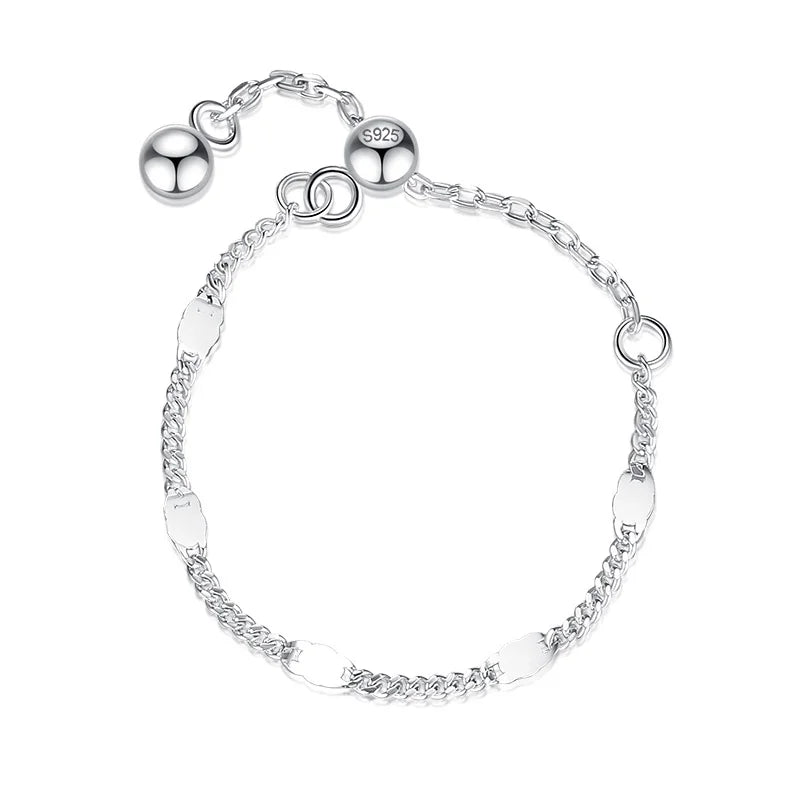TrustDavis 925 Sterling Silver Chain Ring for Women Wedding Party