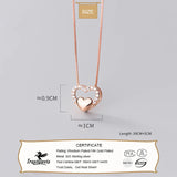 TrustDavis Romantic Heart CZ Choker Necklace For Women