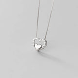 TrustDavis Romantic Heart CZ Choker Necklace For Women