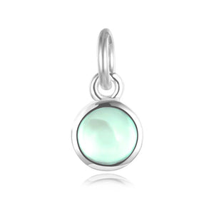 TrustDavis 925 Sterling Silver Round Color Pendant DIY Necklace Accessories