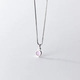 TrustDavis 925 Sterling Silver Round Color Pendant DIY Necklace Accessories