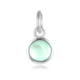 TrustDavis 925 Sterling Silver Round Color Pendant DIY Necklace Accessories