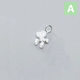 925 Sterling Silver Sweet Horse Charm Pendant, DIY