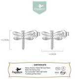 TrustDavis Dragonfly Stud Earrings 925 Sterling Silver Women Gift DS181