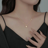 TrustDavis 925 Silver CZ Pendant Necklace Wedding Jewelry