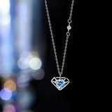 TrustDavis 925 Silver CZ Pendant Necklace Wedding Jewelry