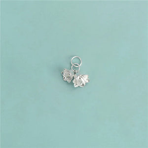 TrustDavis 925 Silver Double Flower Pendant Jewelry DZ711