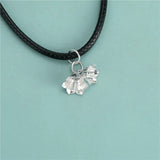 TrustDavis 925 Silver Double Flower Pendant Jewelry DZ711