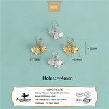 TrustDavis 925 Silver Double Flower Pendant Jewelry DZ711