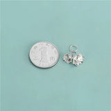 TrustDavis 925 Silver Double Flower Pendant Jewelry DZ711