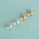 TrustDavis 925 Silver Double Flower Pendant Jewelry DZ711