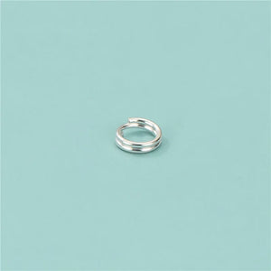 TrustDavis Real 925 Silver Double Ring DIY Jewelry
