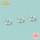 TrustDavis Real 925 Silver Double Ring DIY Jewelry