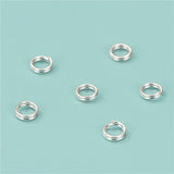 TrustDavis Real 925 Silver Double Ring DIY Jewelry