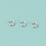 TrustDavis Real 925 Silver Double Ring DIY Jewelry