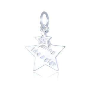 TrustDavis 925 Silver Double Star Charm Pendant DIY Jewelry HY273