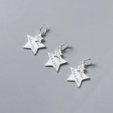 TrustDavis 925 Silver Double Star Charm Pendant DIY Jewelry HY273