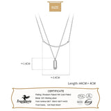 TrustDavis 925 Silver Double-deck Chain Necklace For Women Wedding