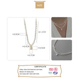 TrustDavis 925 Silver Beads Necklace Wedding Jewelry