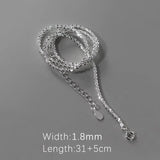 TrustDavis 925 Silver Beads Necklace Wedding Jewelry