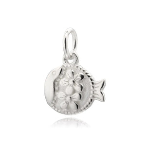 TrustDavis 925 Sterling Silver Fish Charm Pendant DIY Jewelry HY193