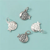 TrustDavis 925 Sterling Silver Fish Charm Pendant DIY Jewelry HY193