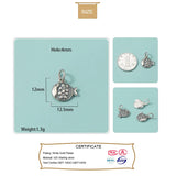 TrustDavis 925 Sterling Silver Fish Charm Pendant DIY Jewelry HY193