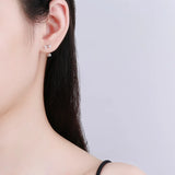 925 Silver Flower Bowknot Stud Earrings Wedding Jewelry